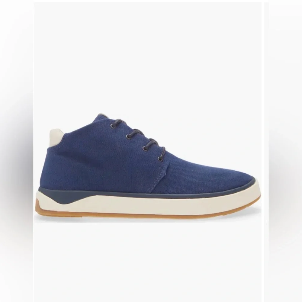 OluKai Papaku Men’s Navy Blue Canvas Chukka Boots Size 10.5 NEW